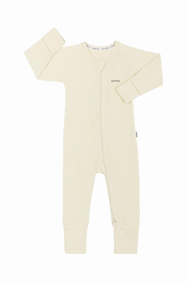 Bonds Toddler Waffle Zip Wondersuit in Sesame Seed Size: 18-24 Months, Cotton