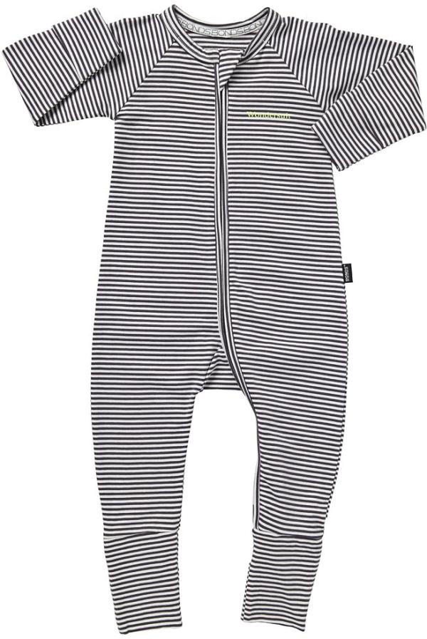 Bonds Toddler Zip Cotton Wondersuit in Absolute Steel/White Size: