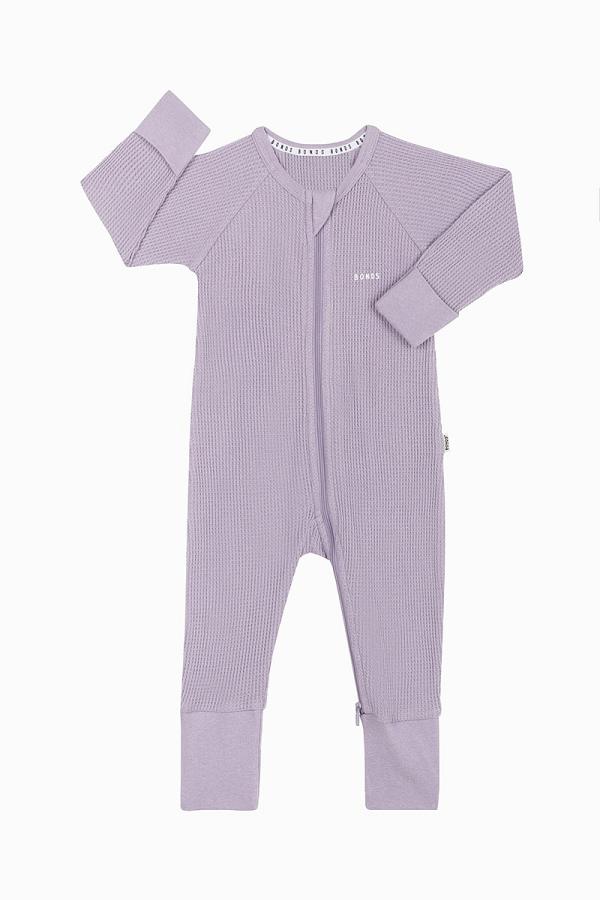 Bonds Waffle Zip Wondersuit in Parisian Violet Size: 12-18 Months, Cotton