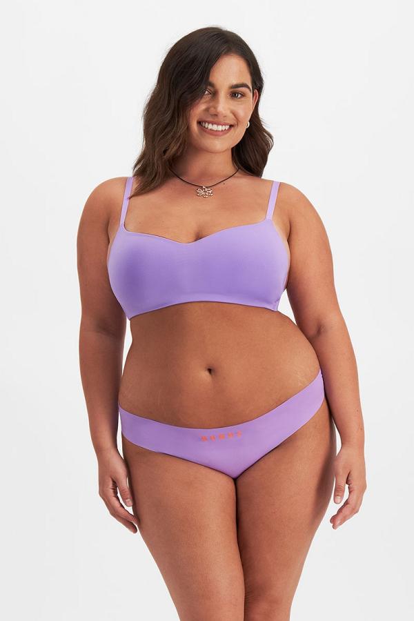 Bonds Women's Icons Micro Kini in Purple Hydrangea Size: