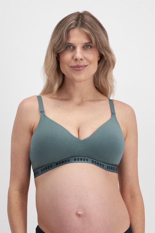 Bonds Women's Maternity Wirefree Contour Bra in Inner Self Size: 12 C, Cotton