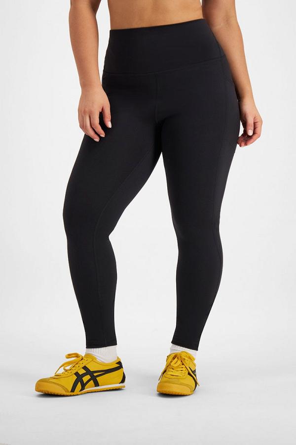 Bonds Women's Move Pocket Legging in Nu Black Size: Small, Moisture-Wicking