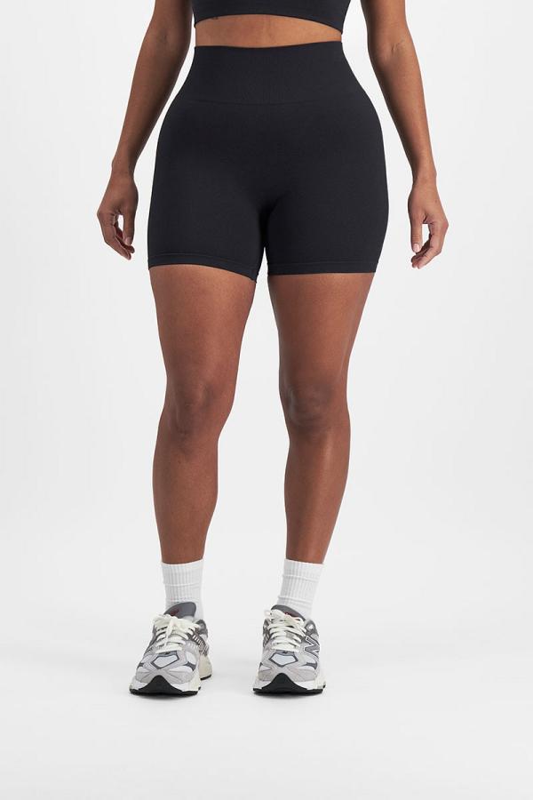 Bonds Women's Move Seamless Hot Short in Black Size: Small, Moisture-Wicking