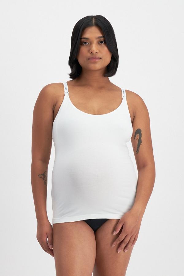 Bonds Women's Originals Maternity Support Singlet Bra in White Size: