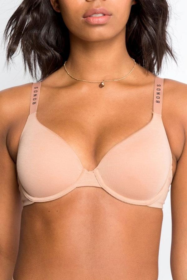 Bonds Women's Originals Tee Bra in Blush Latte Size: