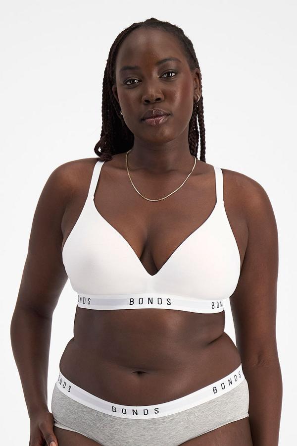 Bonds Women's Originals Wirefree Tee Bra in White Size: