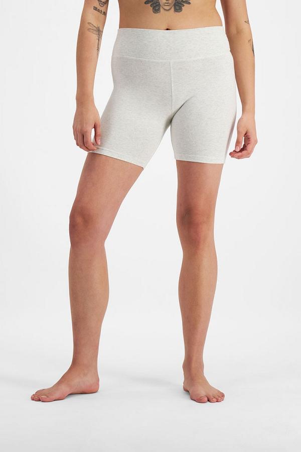 Bonds Women's Sleep Brushed Jersey Fitted Short in Oaty Marle Size: