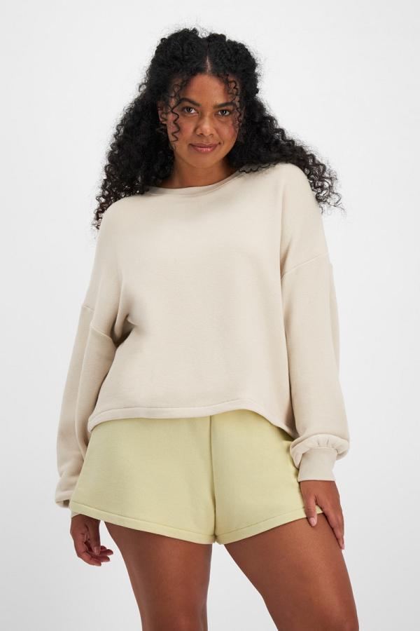 Bonds Women's Sleep Terry Pullover in Stone Throw Size: