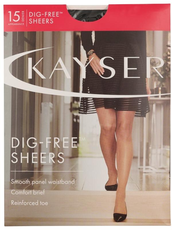Kayser Dig-Free Comfort Sheers in Nearly Black Size: