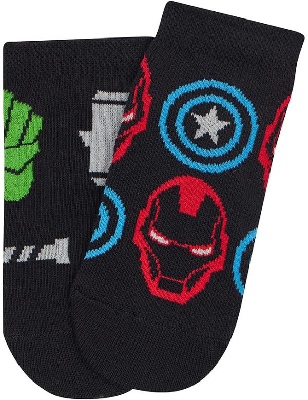 TMI Boys Avengers Trainer Socks 2 Pack Size: 5-7 Years, Cotton