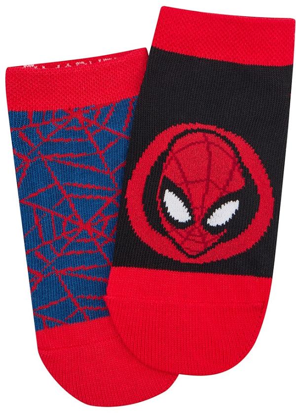 TMI Boys Spiderman Trainer Socks 2 Pack Size: 2-4 Years, Cotton