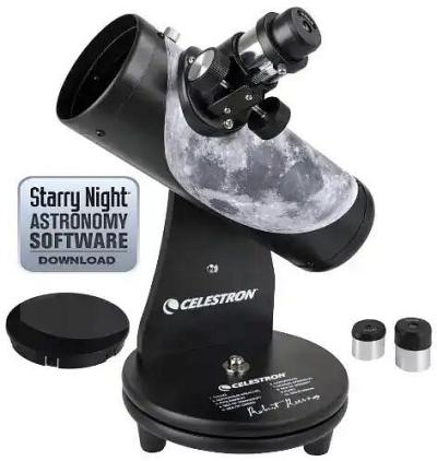 Celestron Firstscope Tabletop Telescope w/Bonus G2 8x21 Roof Prism Binocular