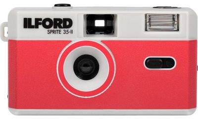 Ilford Sprite 35-II Reusable Camera - Silver & Red