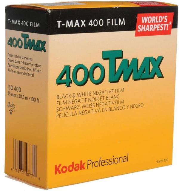 Kodak T-Max 400 ISO Professional 35mm 100' Roll - Black & White Negative Film
