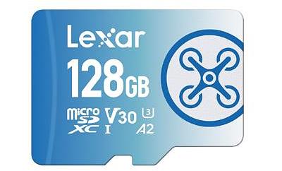 Lexar FLY microSDXC 128GB 160MB/s V30 A2 UHS-I U3 Memory Card for Drones