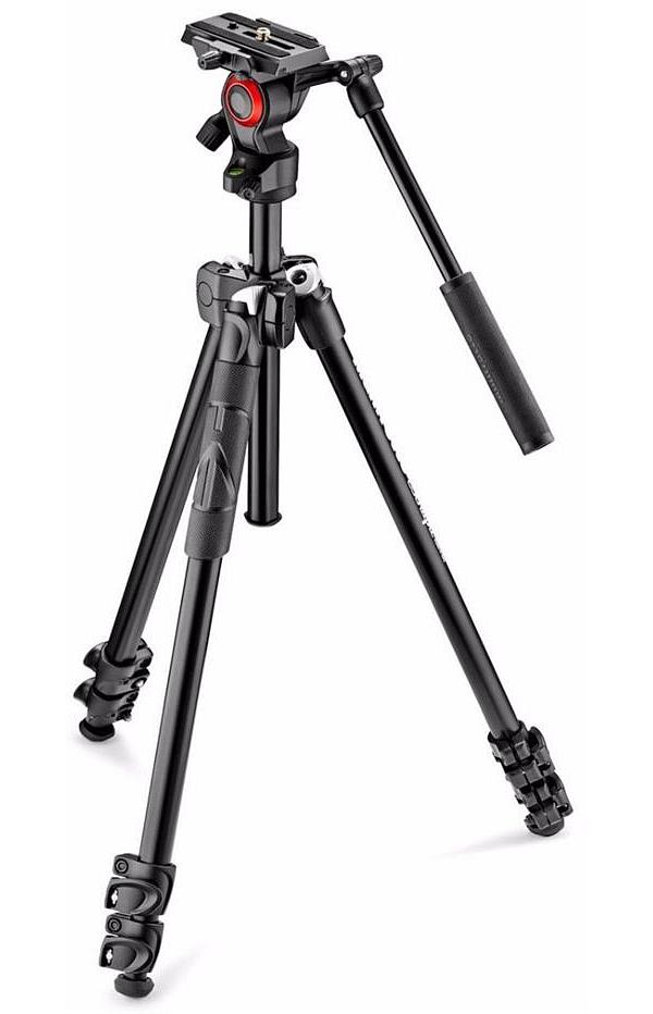 Manfrotto MK290LTA3-V 3 Section - Tripod Kit with Fluid Video Head