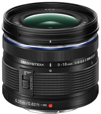 OM System M.Zuiko 9-18mm f/4.0-5.6 II Black Digital ED Lens