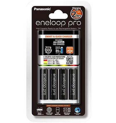 Panasonic Eneloop Pro Quick Charger with 4x AA Batteries
