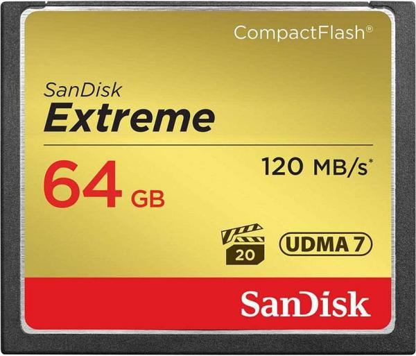 SanDisk Extreme CompactFlash 120MB/s - 64GB Memory Card