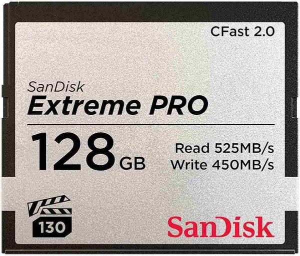 SanDisk Extreme PRO CFast 2.0 525MB/s - 128GB Memory Card