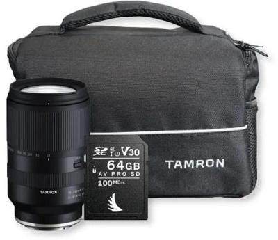 Tamron AF 18-300mm f/3.5-6.3 Di III VC VXD Black Lens-Sony E-Mount (APS-C) w/Bonus Bag&SD