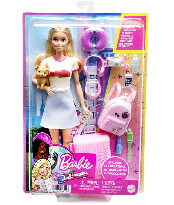 Barbie Traveling Doll With Pet & Accessories