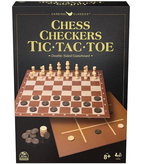 Cardinal Classics Chess Checkers & Tic Tac Toe