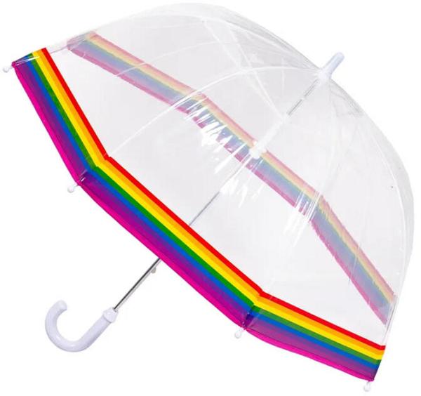 Umbrella For Kids Bobbie J Transparent With Rainbow