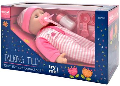 Dolls World Baby Doll Tilly With Real Baby Sounds & Accessories 30cm