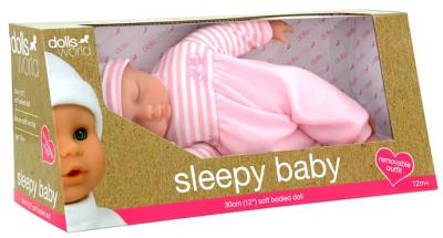 Dolls World Soft Bodied Doll Sleepy Baby 30cm Assorted