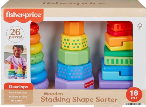 Fisher Price Wooden Stacking Shape Sorter