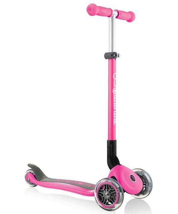 Globber Primo Foldable Three Wheel Scooter Anodized Pink