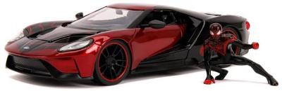 Jada Diecast 1:24 Marvel Superheroes 2017 Ford GT With Miles Morales Spider-Man Figure