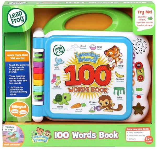 Leapfrog Learning Friends 100 Words Book English French