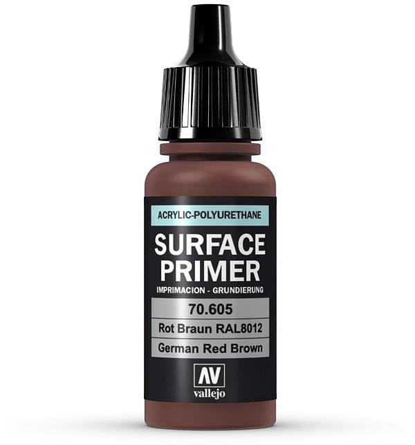 Vallejo Acrylic Paint Model Colour Surface Primer German Red Brown 17ml