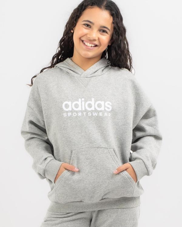 adidas Girls' All Season Hoodie in Grey