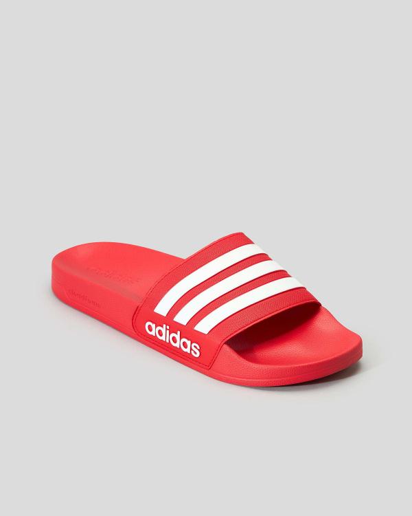 Adidas Men's Adilette Shower Slides in Red