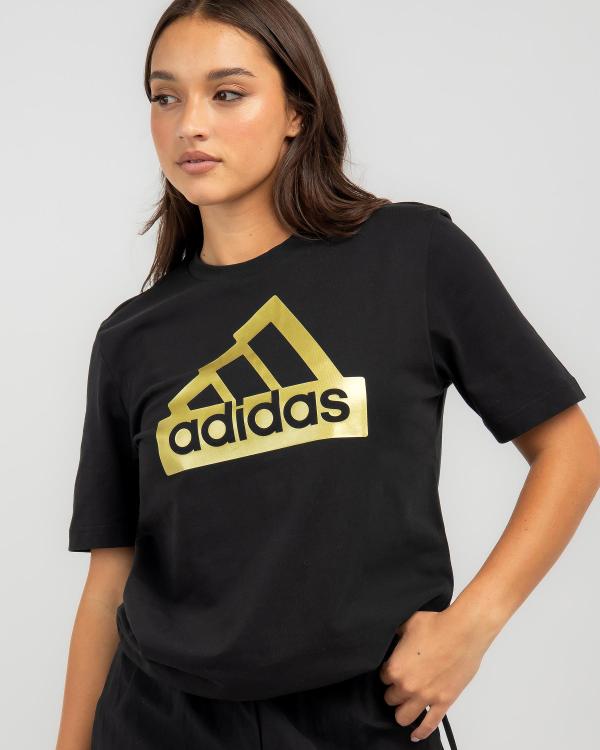 adidas Women's Future Icons Metallic T-Shirt in Black