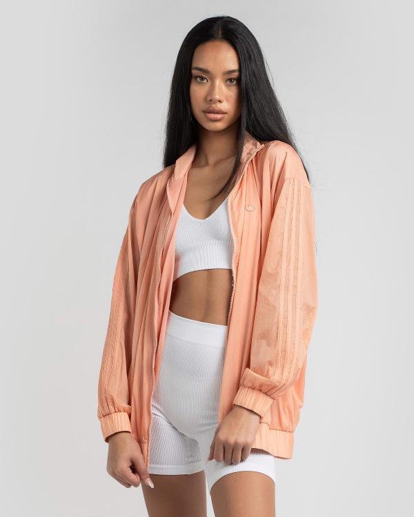 adidas Women's Stripe Track Jacket in Coral