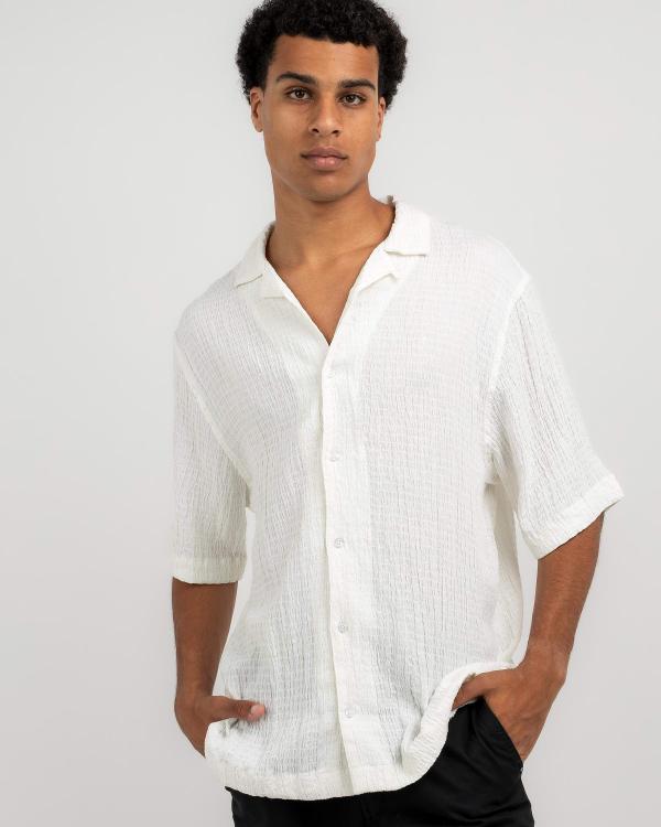 Afends Men's Calm Hemp Cuban Shirt in White