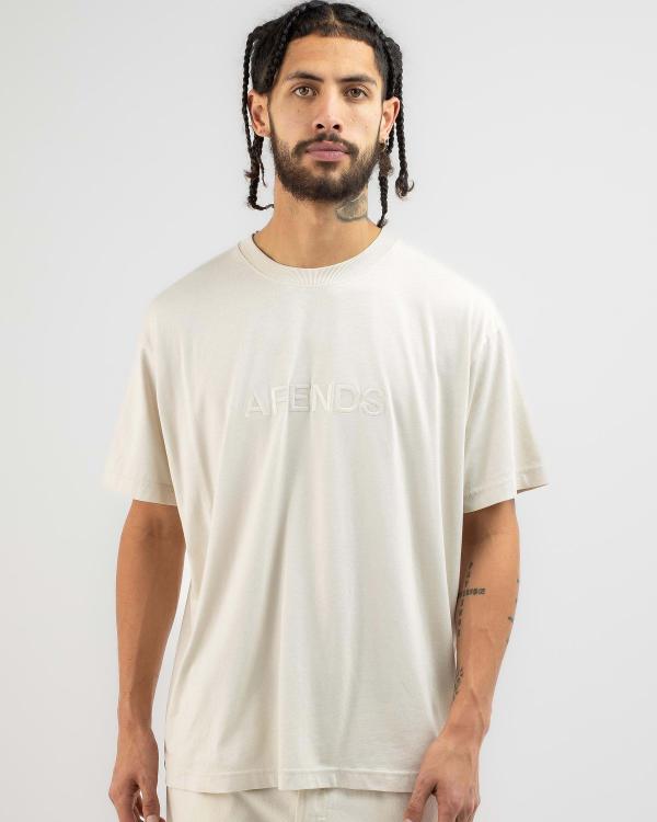 Afends Men's Disguise T-Shirt in Cream