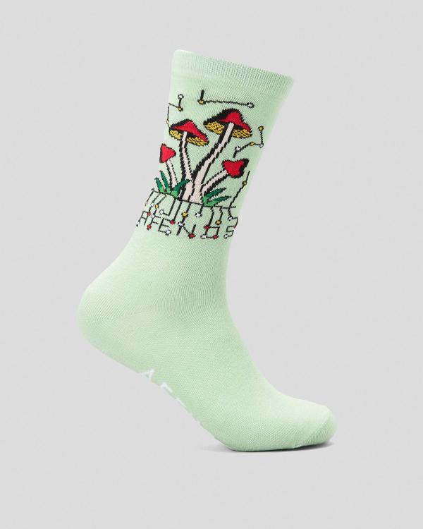 Afends Men's Journey Inward Hemp Socks in Green