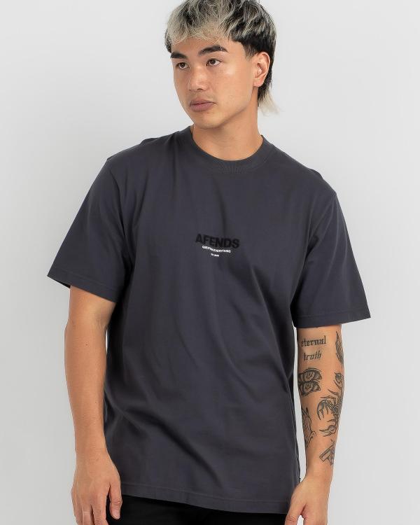 Afends Men's Vinyl T-Shirt in Grey