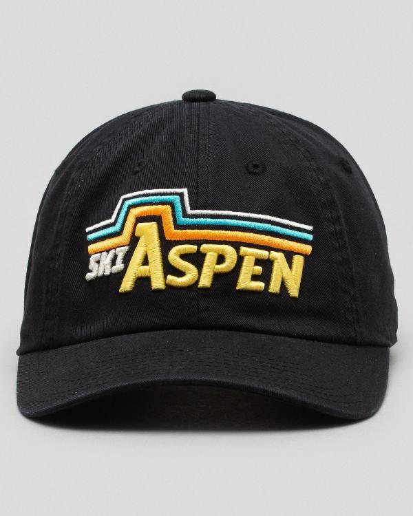 American Needle Women's Vintage Ski Aspen Ball Park Dad Cap in Black