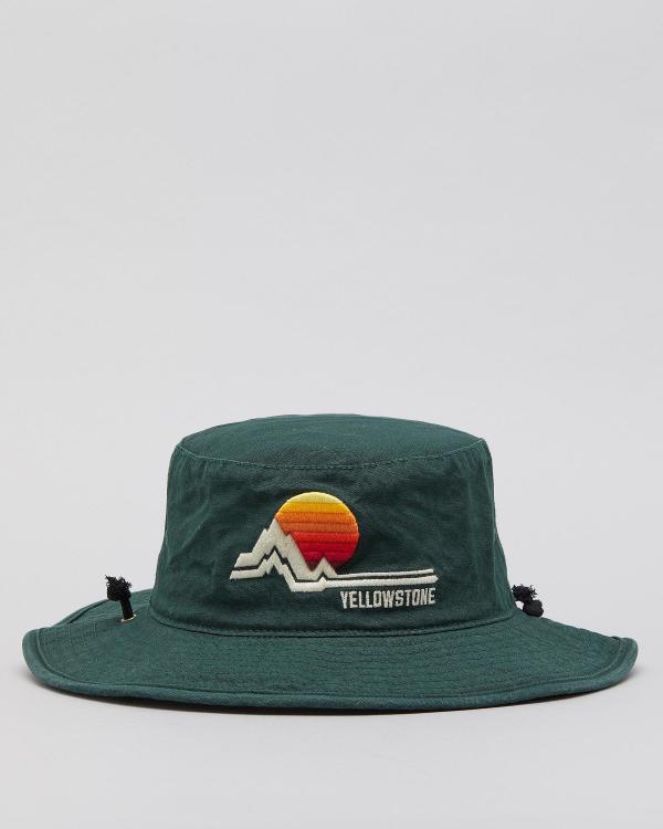 American Needle Women's Yellowstone Wide Brim Bucket Hat in Green