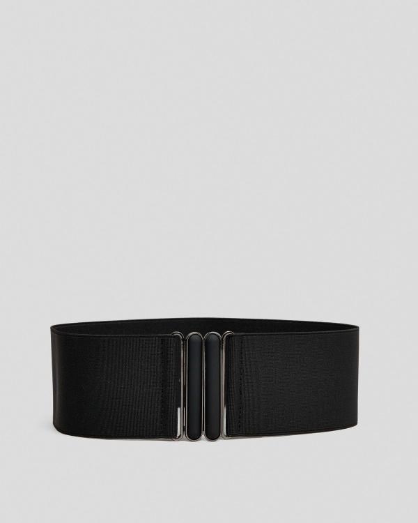 Ava And Ever Girl's Aria Stretch Belt in Black