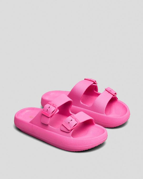 Ava And Ever Girls' Cove Double Buckle Slides in Pink