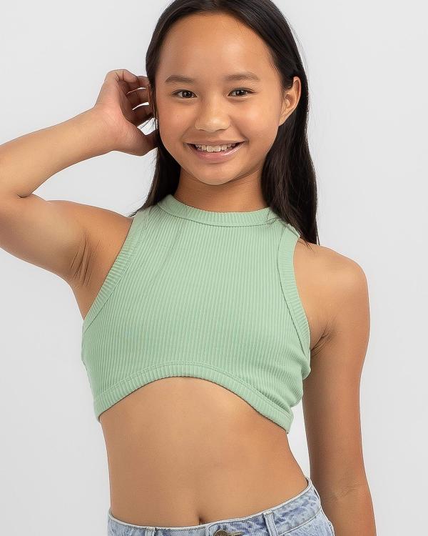 Ava And Ever Girls' Kendra Ultra Crop Top in Green