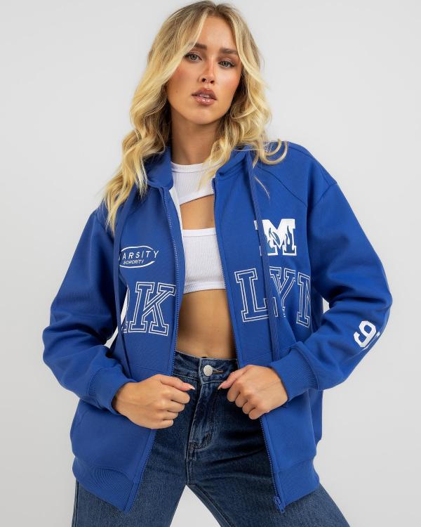 Ava And Ever Women's Brooklyn Zip Up Sweat in Blue