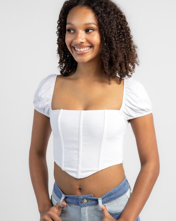 Ava And Ever Women's Charlie Corset Top in White